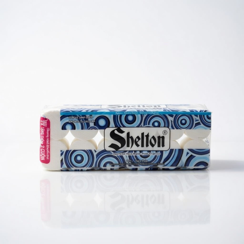 Giấy vệ sinh Shelton 12 cuộn 3 lớp không lõi