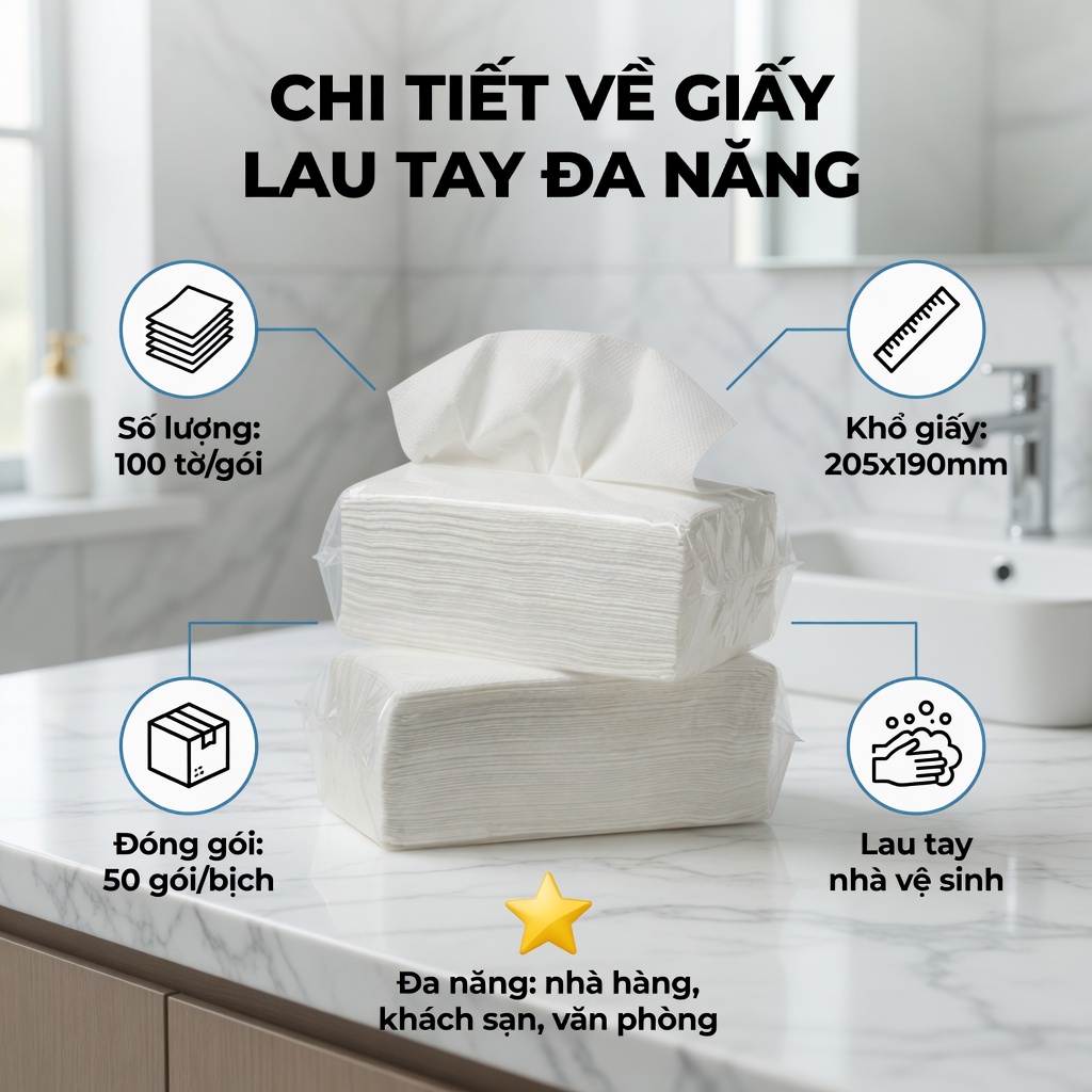 Giấy lau tay đa năng Shelton - dùng cho nhà vệ sinh khách sạn